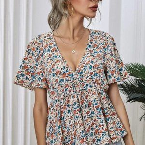 Floral Smock Blouse